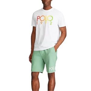 POLO RALPH LAUREN 1992 Retro Rainbow Lettering Custom Logo White T Shirt Sze 4XB